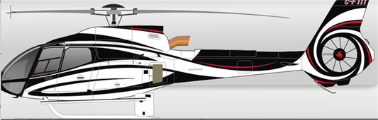 800 Size Black White Red EC-130 FTIT RC Helicopter Fuselage 1730mm Kit RC Toys