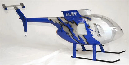 G-JIVE Blue 500 MD-500E RC Helicopter Fuselage 500 Size MD500E G-Jive Design