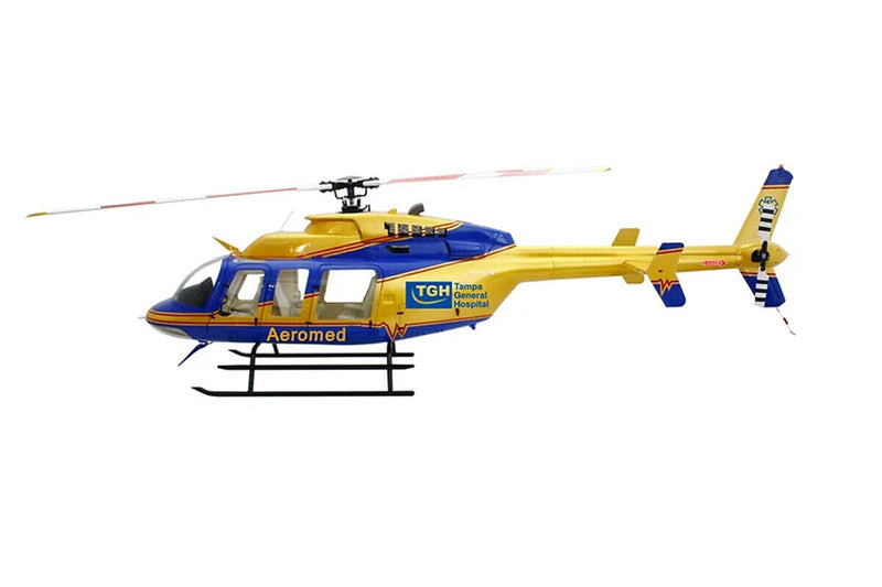 700 Size Aeromed B 407 ARF RC Helicopter Fuselage Gold Blue SM2.0 Kit Version