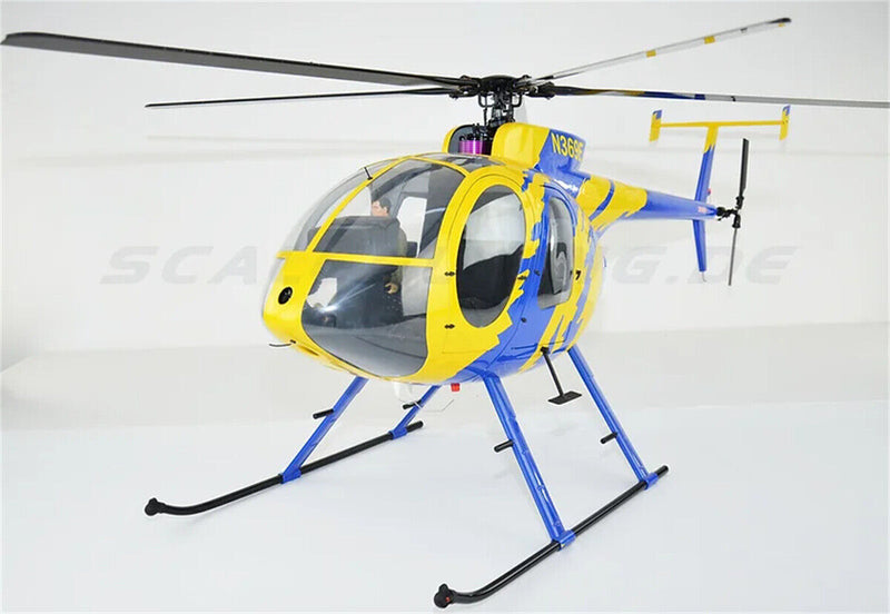 800 MD-500E ARF RC Helicopter Fuselage Yellow Blue Painting V2 Model R/C Kit Toys