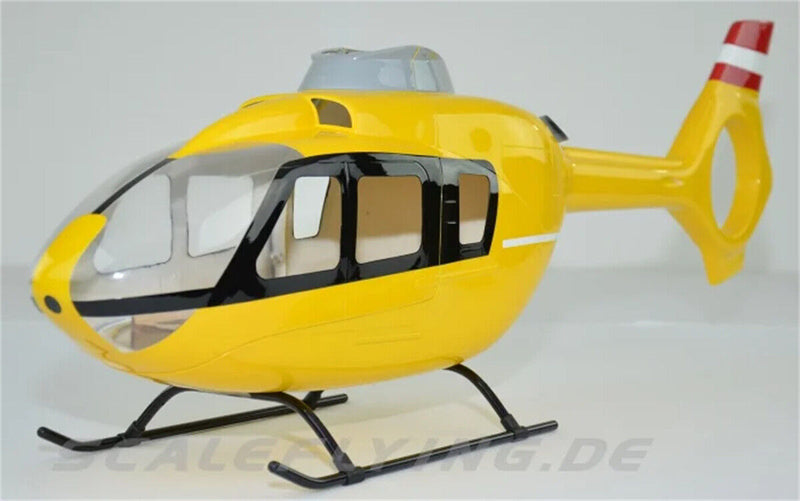 Yellow EC-135 Painting 500 Size Austria RC Helicopter Fuselage EC135 Scale