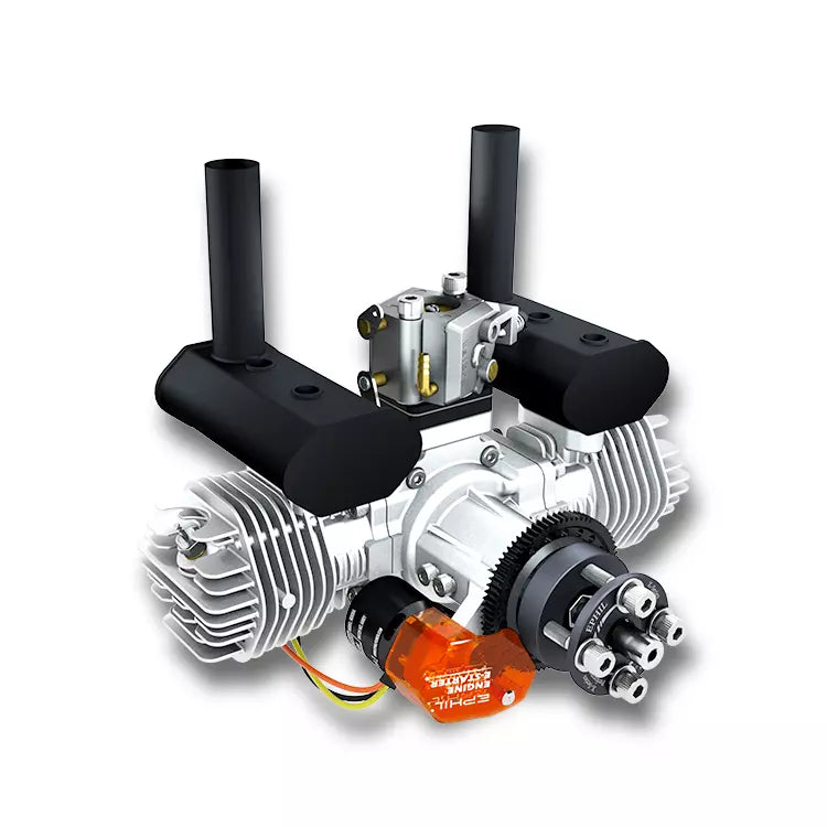 EPHIL XG-Series Model Aircraft Gasoline Engine with Electric Starter Single/Twin Cylinder Side/Rear Type