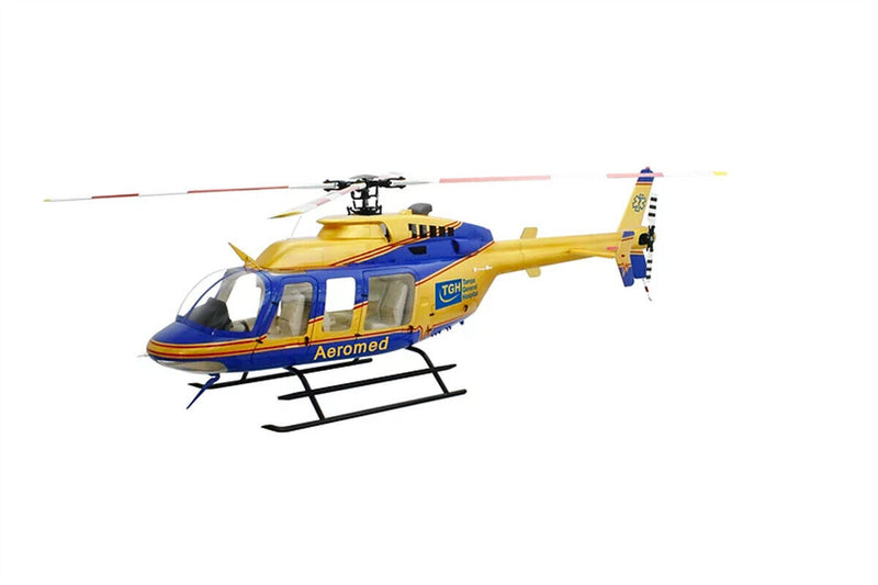 700 Size Aeromed B 407 ARF RC Helicopter Fuselage Gold Blue SM2.0 Kit Version