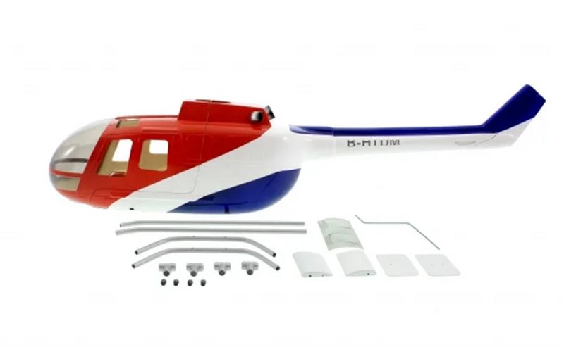 450 BO-105 Red Bull RC Body MBB BO-105 Painting to fit Thundertiger Titan E325