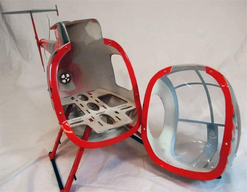 470 MD500E R/C Helicopter Pre-Painted Fuselage 470 Size G-Jive Red Painting
