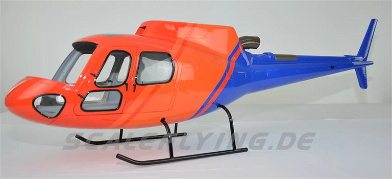 700 AS-350 Blue Orange RC Helicopter Fuselage 700 Size News V2 Version Kit Model