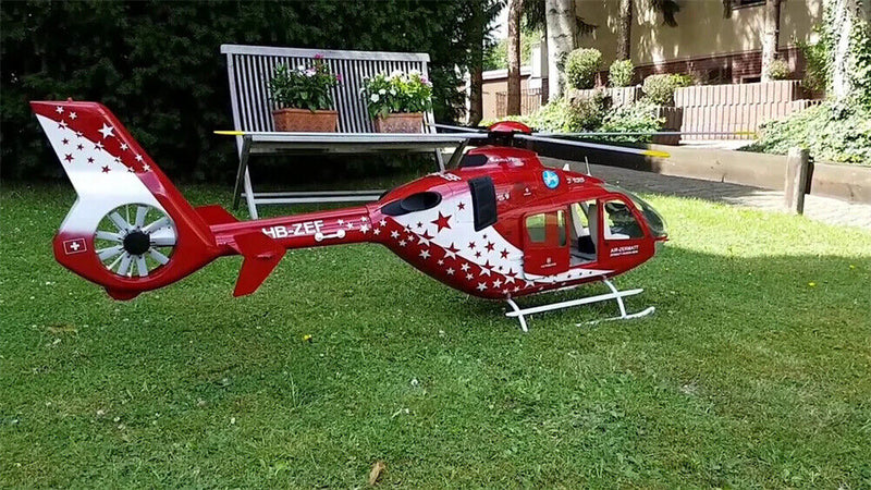 Air Zermatt 800 EC-135 T3 ARF RC Helicopter Fuselage Red Painting Kit Version