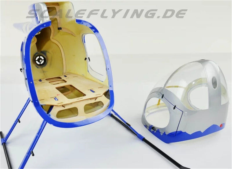 G-JIVE Blue 700 MD-500E RC Helicopter Fuselage 700 Size G-Jive Blue Painting