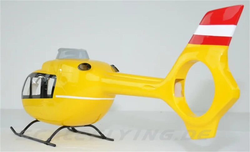 Yellow EC-135 Painting 500 Size Austria RC Helicopter Fuselage EC135 Scale