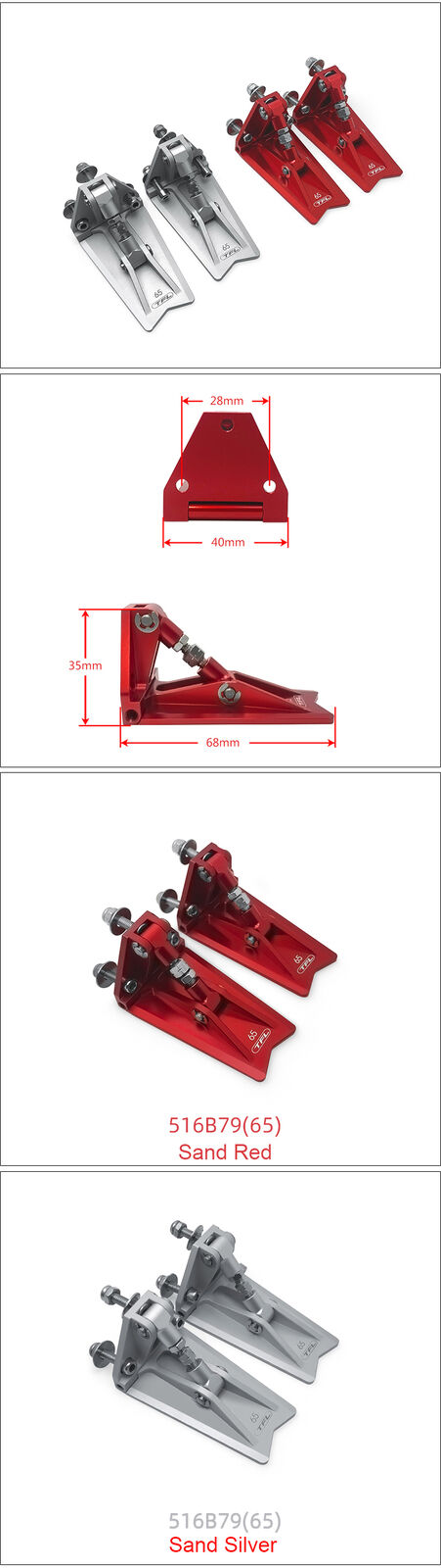 A pair of Realistic aluminum Adjustable angle Trim Tab parts for RC model boat