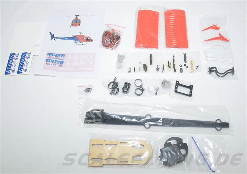 700 AS-350 Blue Orange RC Helicopter Fuselage 700 Size News V2 Version Kit Model