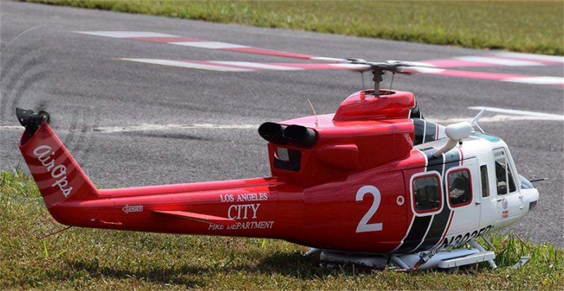 800 WBR B 412 ARF RC Helicopter Fuselage B412 LA Fire & Rescue 800 Size Scale