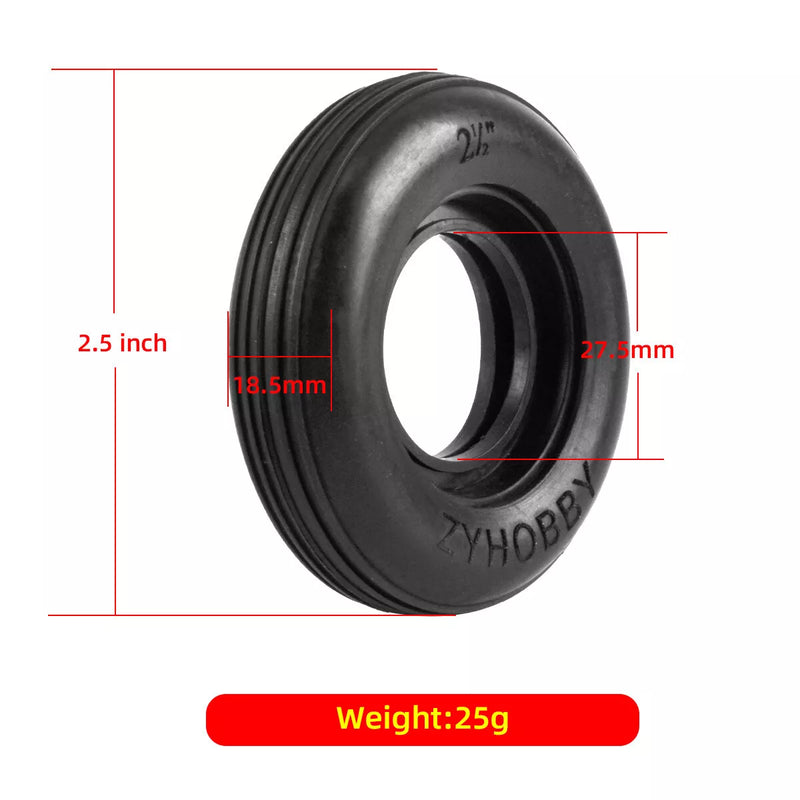 RC 2.5-4.5 Inch Durable Rubber Tires for Airplanes and Toy Accessories