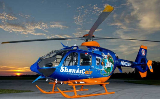 800 Size EC-135 T2 Shands Air RC Helicopter Airframe Blue Paint ARF Version