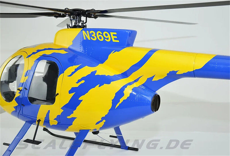 800 MD-500E ARF RC Helicopter Fuselage Yellow Blue Painting V2 Model R/C Kit Toys