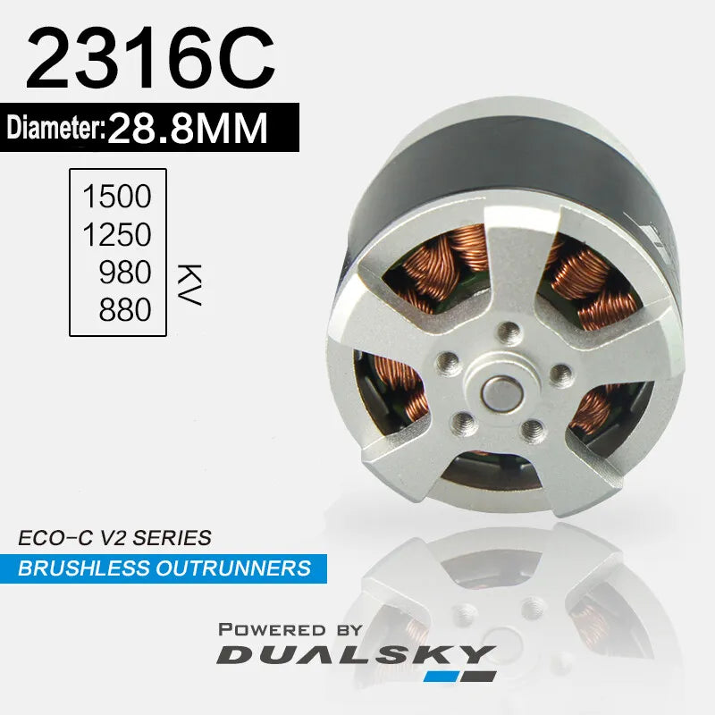 DUALSKY Motors ECO-C V2 Series Brushless Outrunners 2100/1500/1250/980/880 KV