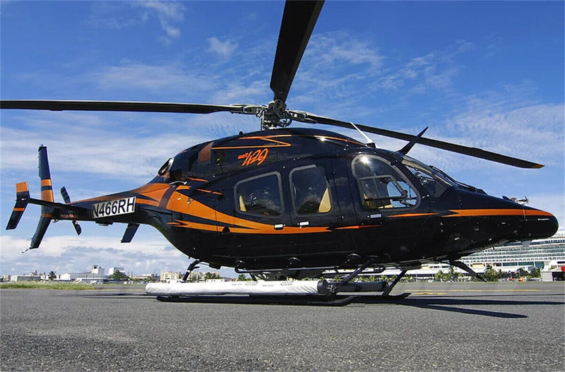 Black Orange B 429 700 Size RC Helicopter Fuselage V2 Version Kit