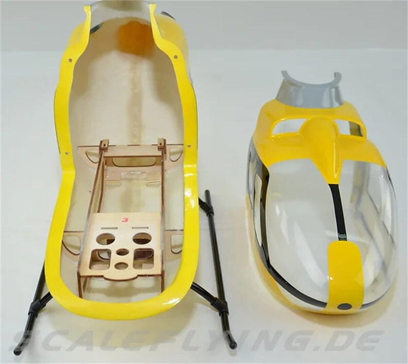 Yellow EC-135 Painting 500 Size Austria RC Helicopter Fuselage EC135 Scale