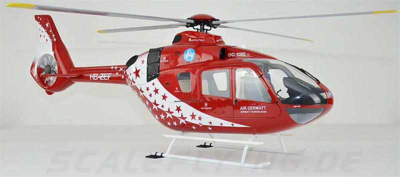 Air Zermatt 800 EC-135 T3 ARF RC Helicopter Fuselage Red Painting Kit Version