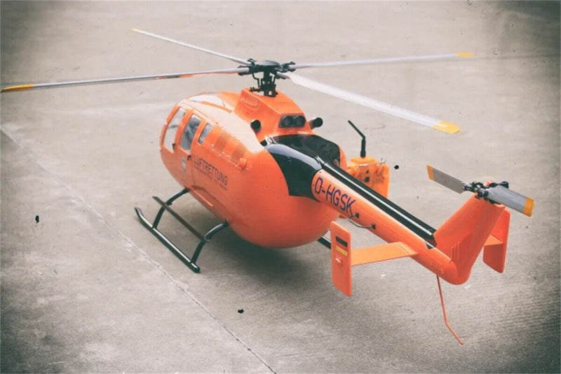 800 BO-105 ARF Luftrettung RC Helicopter Fuselage 800 Size BO-105 Orange Kit