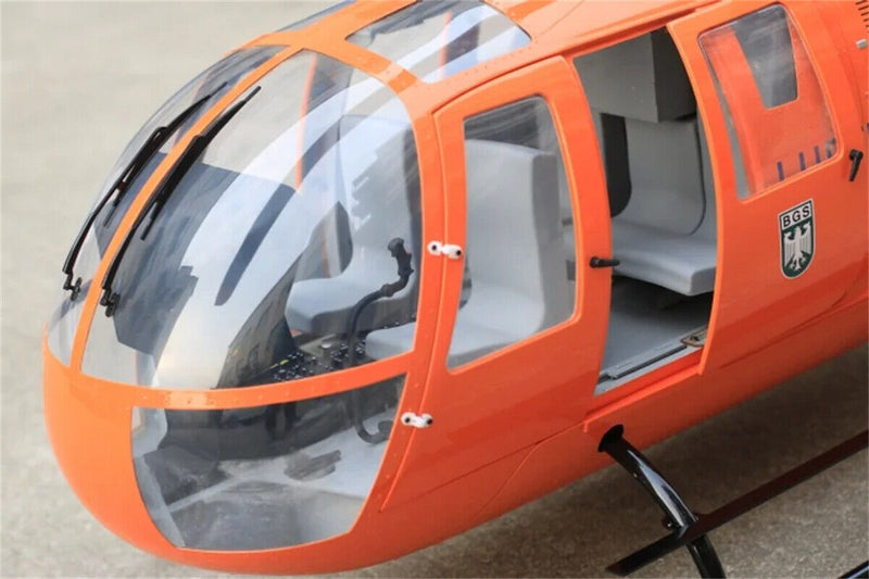 800 BO-105 ARF Luftrettung RC Helicopter Fuselage 800 Size BO-105 Orange Kit