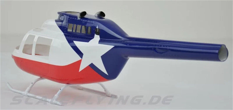 Jet Ranger News Chopper 450 B206 R/C Helicopter Fuselage 450 Size ALIGN T-REX450X