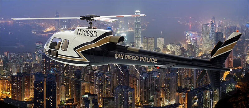 San Diego Police AS-350 470 ARF RC Helicopter 470 Size AS350 KIT Version RC Toy
