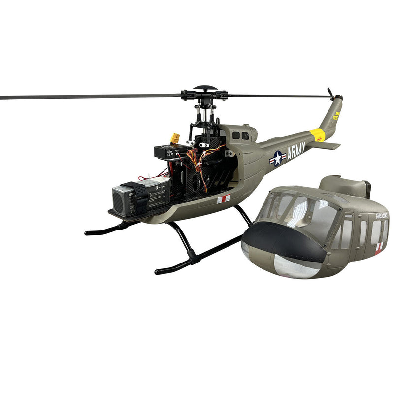 470 Size UH-1D Army RTF Remote Control Helicopter X1 Helicopter Intelligent Control System