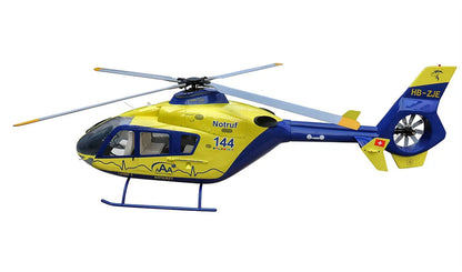 EC-135 800 ARF 800 Size ARF Lions Air RC Helicopter Fuselage Yellow Blue T2 KIT