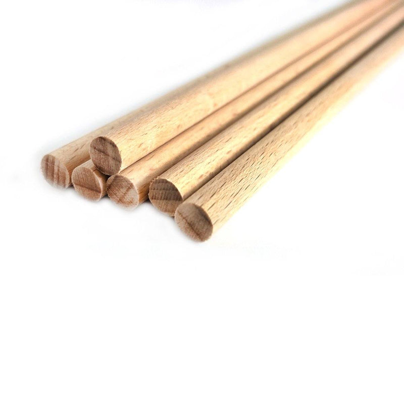 10pcs Beech Wood Sticks Diameter from 5mm to 35mm