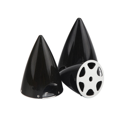 Sharp Cone Carbon Fiber Spinner W/ CNC Back Plate ( 3~6inch )