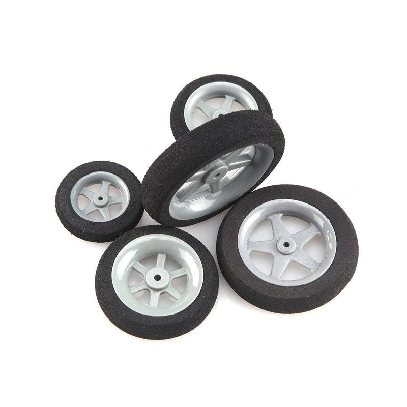 1 Pair of Light Foam Tail Sponge Wheels 30mm 35mm 40mm 45mm 50mm For RC Remote Control Airplane Model Replacement Parts