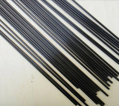 10pcs 0.8mm Diameter 500mm Length Carbon Fiber Rods Matte Surface