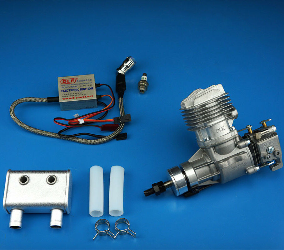 DLE20RA 20CC Rear Exhaust Gasoline Engine with Electric Igniton&Muffler Updated