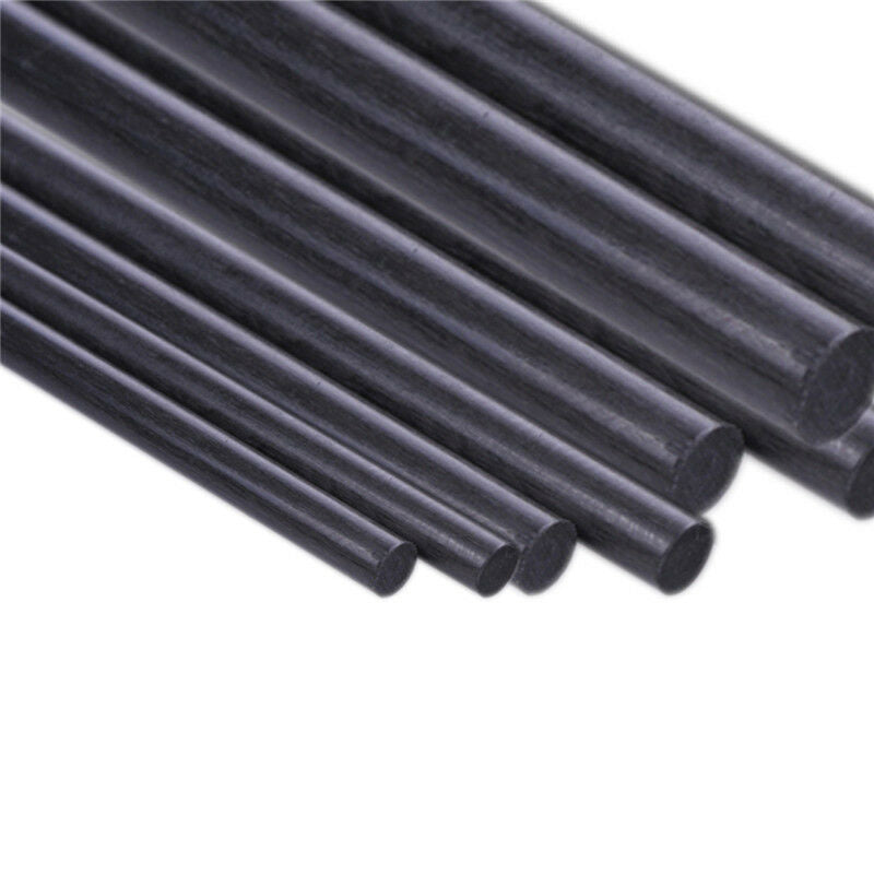 5pcs 10mm Diameter 500mm Length Matte Surface Carbon Fiber Rods