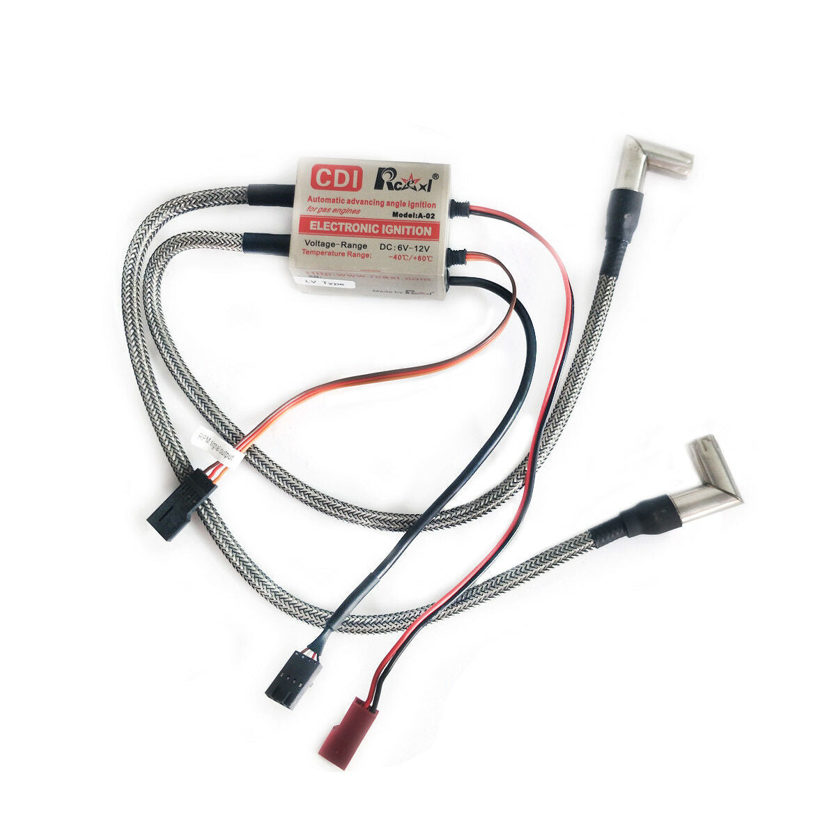 RCEXL LV Type Electric Twin Ignition CDI for ME8 1/4 -32 90Degree w/ Hall Sensor