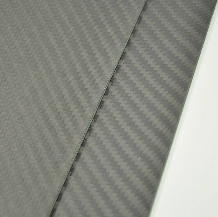 200mmx500mmx2mm  Carbon Fiber Plate/Panel/Sheet  Matte Surface 2mm Thickness