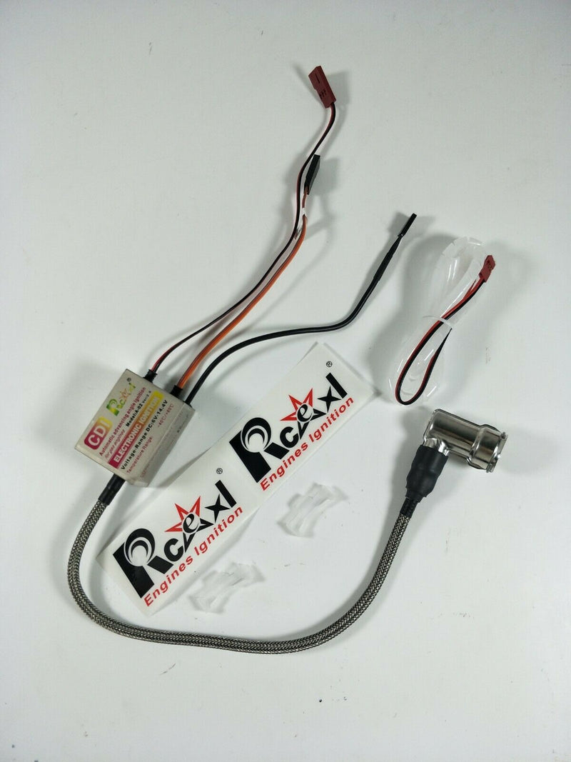 Rcexl Electronic Single Ignition for NGK-BMR6A-14mm 90 Degree + Universal Sensor