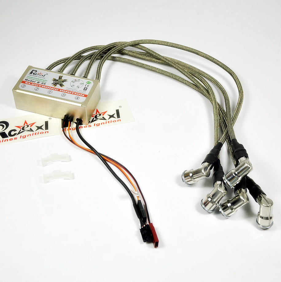 RCEXL 5 Cylinder Radial Gas Engine Ignition CDI for NGK CM6 10MM 90Degree 6-9.6V