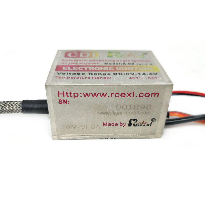 Rcexl Single Ignition CDI For NGK CM6-10MM 120 Degree DA Gas Engine RC Airplane