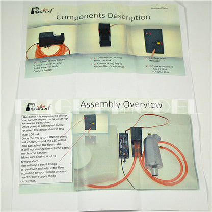 RCEXL Mini Low Power Sufficient Atomization & Radio Control Smoke Pump System