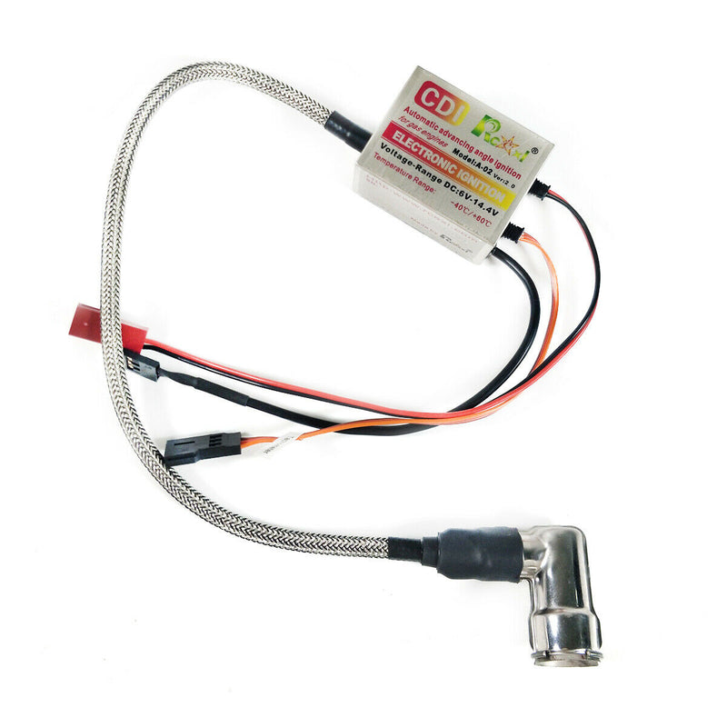 Rcexl Electronic Single Ignition CDI for NGK-BPMR6F-14mm 90 Degree with Sensor
