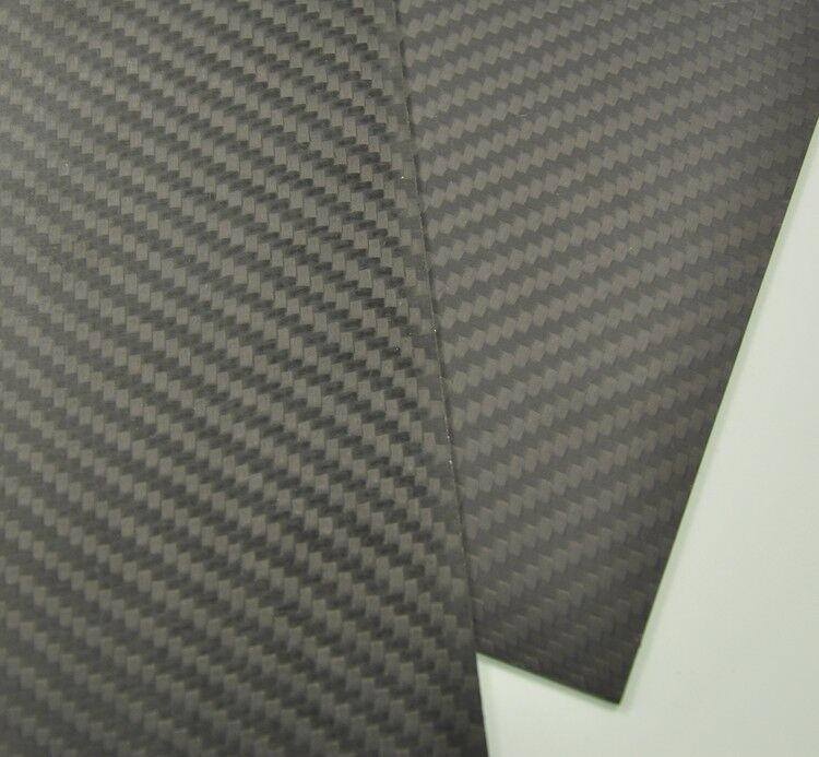 200mmx500mmx2mm  Carbon Fiber Plate/Panel/Sheet  Matte Surface 2mm Thickness