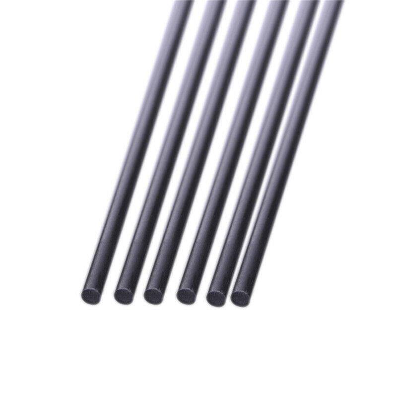 10pcs 6mm Diameter 500mm Length Matte Surface Carbon Fiber Rods