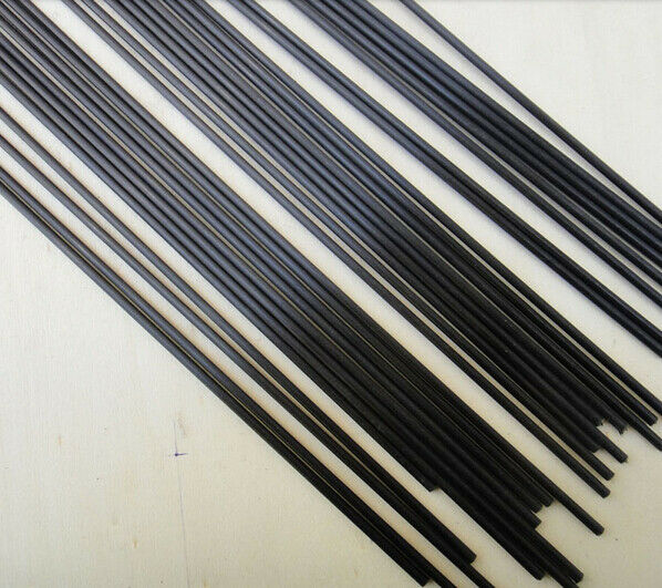 20pcs 0.5mm Diameter 500mm Length Matte Surface Carbon Fiber Rods