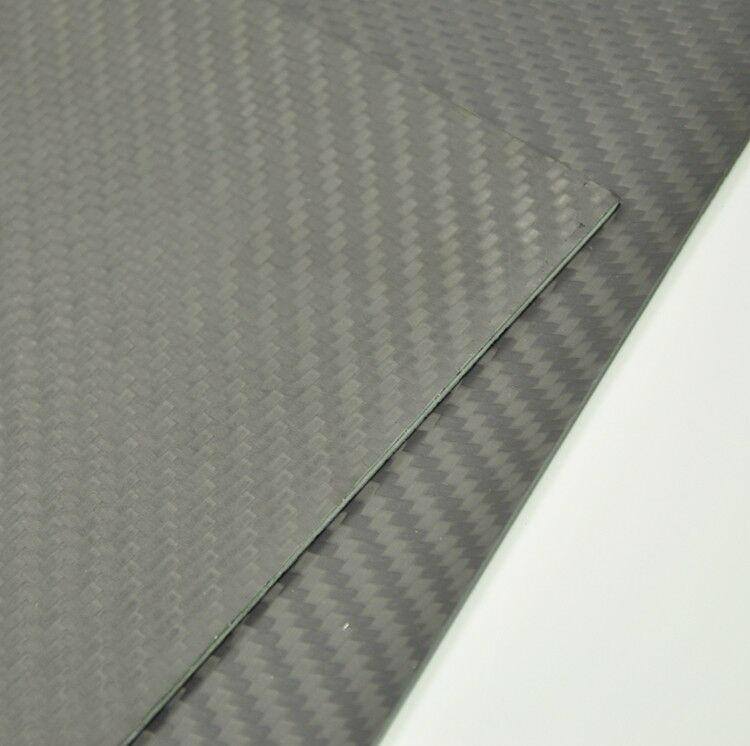 200mmx500mmx2mm  Carbon Fiber Plate/Panel/Sheet  Matte Surface 2mm Thickness