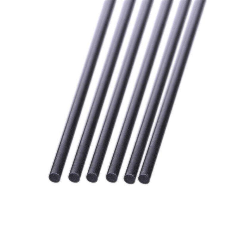 10pcs 0.8mm Diameter 500mm Length Carbon Fiber Rods Matte Surface