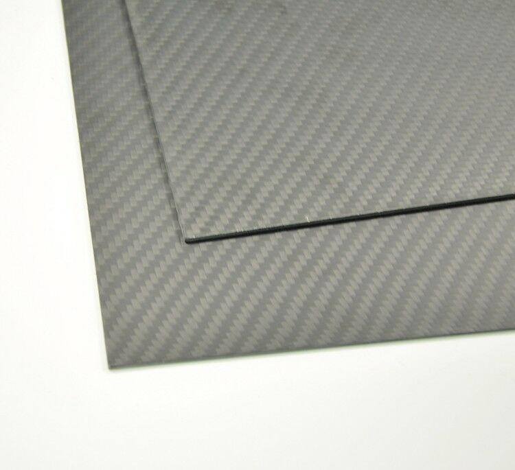 200mmx500mmx2mm  Carbon Fiber Plate/Panel/Sheet  Matte Surface 2mm Thickness