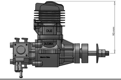 DLE20RA 20CC Rear Exhaust Gasoline Engine with Electric Igniton&Muffler Updated