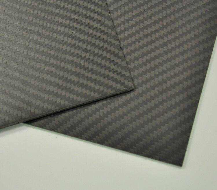 200mmx500mmx2mm  Carbon Fiber Plate/Panel/Sheet  Matte Surface 2mm Thickness